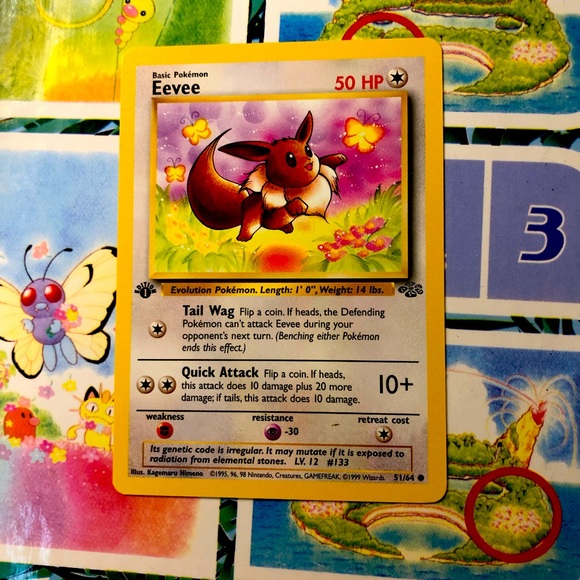 POKÉMON MINT 1ST EDITION JUNGLE EEVEE 51/64 - Picture 1 of 2